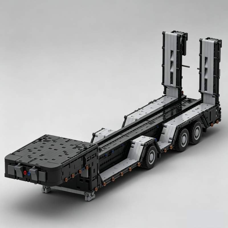 Heavy Equipment Certificate - 3931Parts รถพ่วงโลว์บอย ขนส่งอุปกรณ์หนัก รุ่น MOC ตัวต่อแบบกำหนดเอง