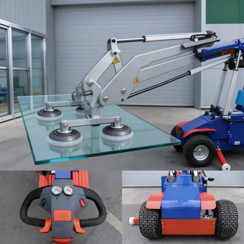 Heavy Equipment Workshop - เครื่องยกกระจกอุตสาหกรรม FOB แบบ 6 แผ่น สำหรับงานหนัก