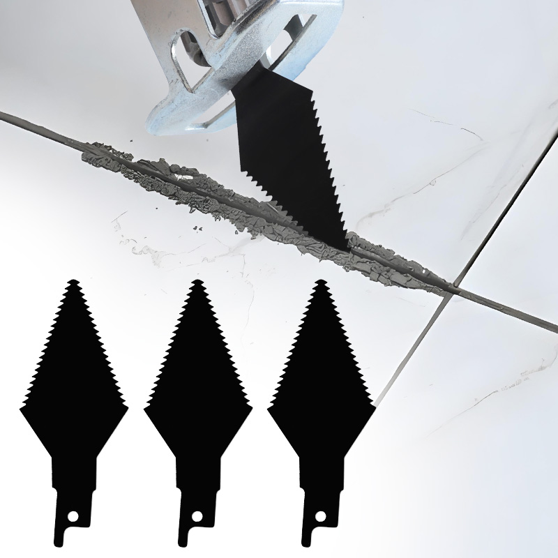 Brick Cutting Saw - Grout Remover เครื่องมือ 3pcs เหล็กคาร์บอนสูง Double-Edged
