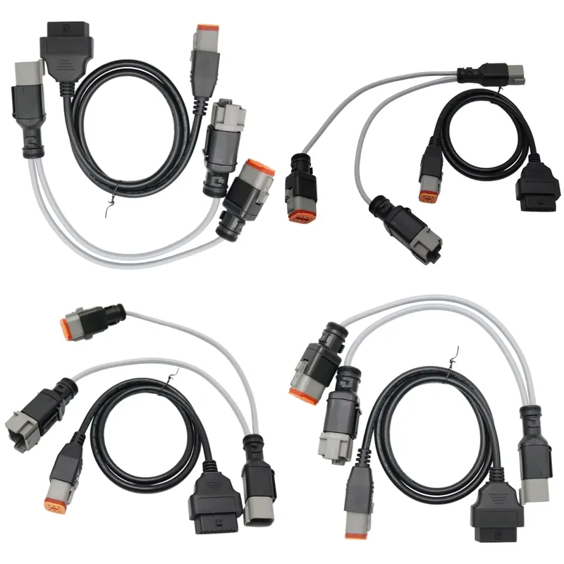 Heavy Equipment Bundle - ชุดสายไฟสำหรับการวินิจฉัย ECU สายทดสอบแบบหลายอินเทอร์เฟซ สำหรับการวินิจฉัยข้อบกพร่องของอุปกรณ์หนัก