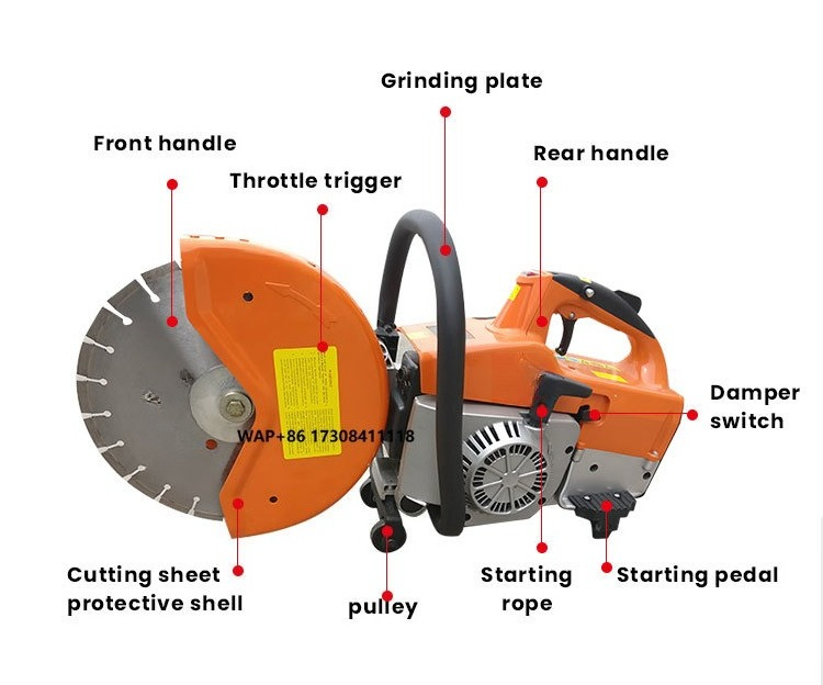 Electric Concrete Cutter - เครื่องตัดคอนกรีตแบบมือถือ เครื่องยนต์ตัดแอสฟัลต์ เครื่องเลื่อยตัดคอนกรีต