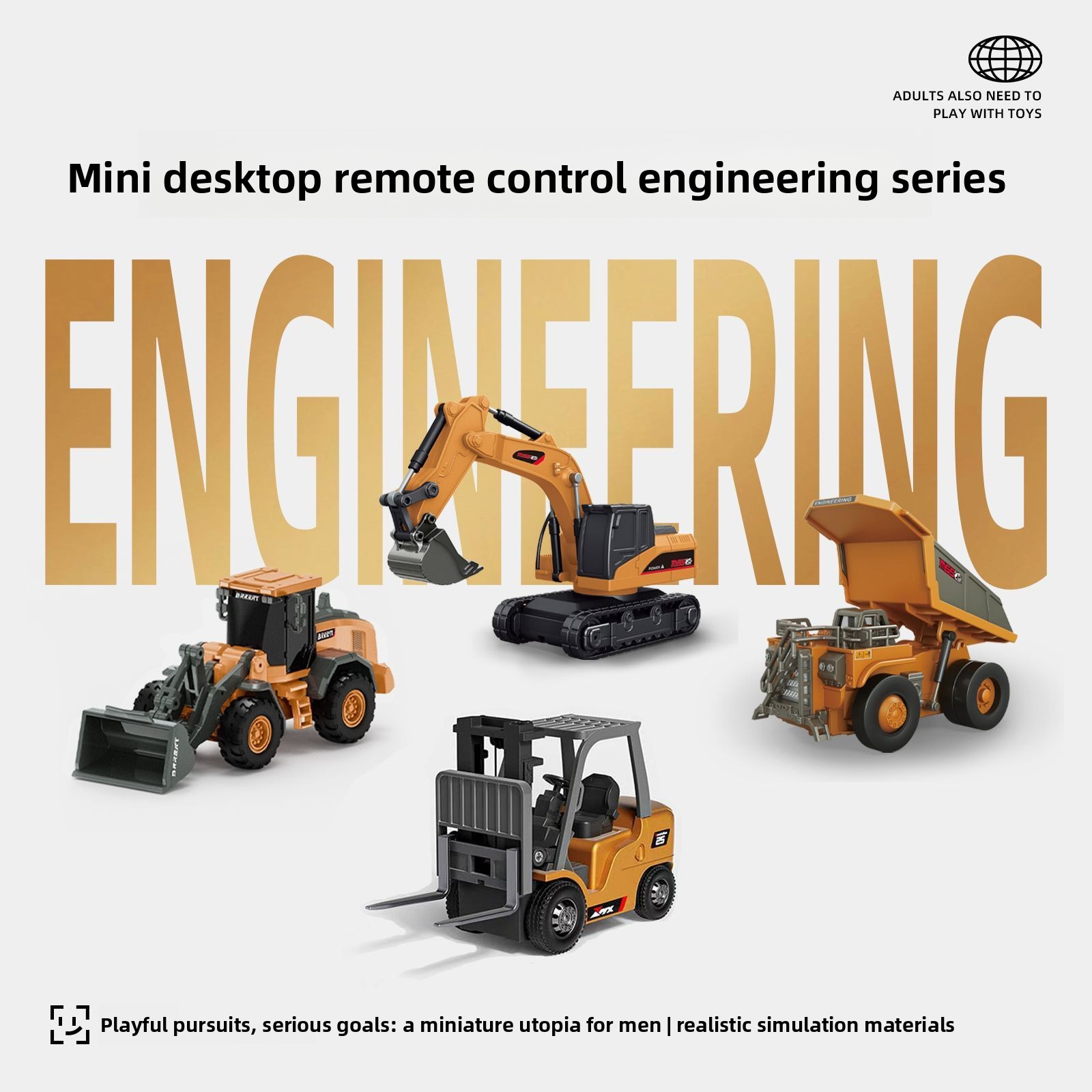 ชุดรถวิศวกรรม RC โลหะขนาด 1:64 - Heavy Equipment Vehicles บทวิจารณ์และราคา